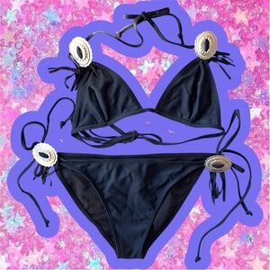 BEACH RIOT Medusa El Dorado Concho Fringe Bikini M L NWOT Swimsuit Western 2000s